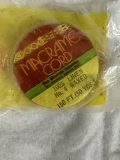 Vintage Macrame Cord 100 Linen 150ft/50 Yards No. 4 Waxed