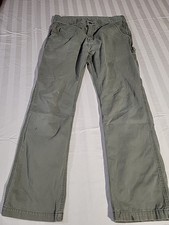 Carhartt Men's 34 32 Kaki Cargo Work Pants Relaxed Fit