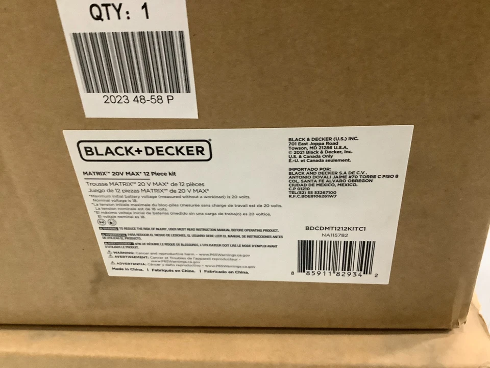 BLACK+DECKER MATRIX™ 20V MAX* Power Tool Kit - BDCDMT1212KITC1 - Image 2 of 2