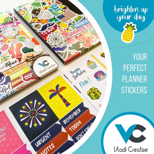 Vladi Creative Aesthetic Planner Stickers – 718 Matte Stickers / 13 Sheets – ... - Picture 6 of 9