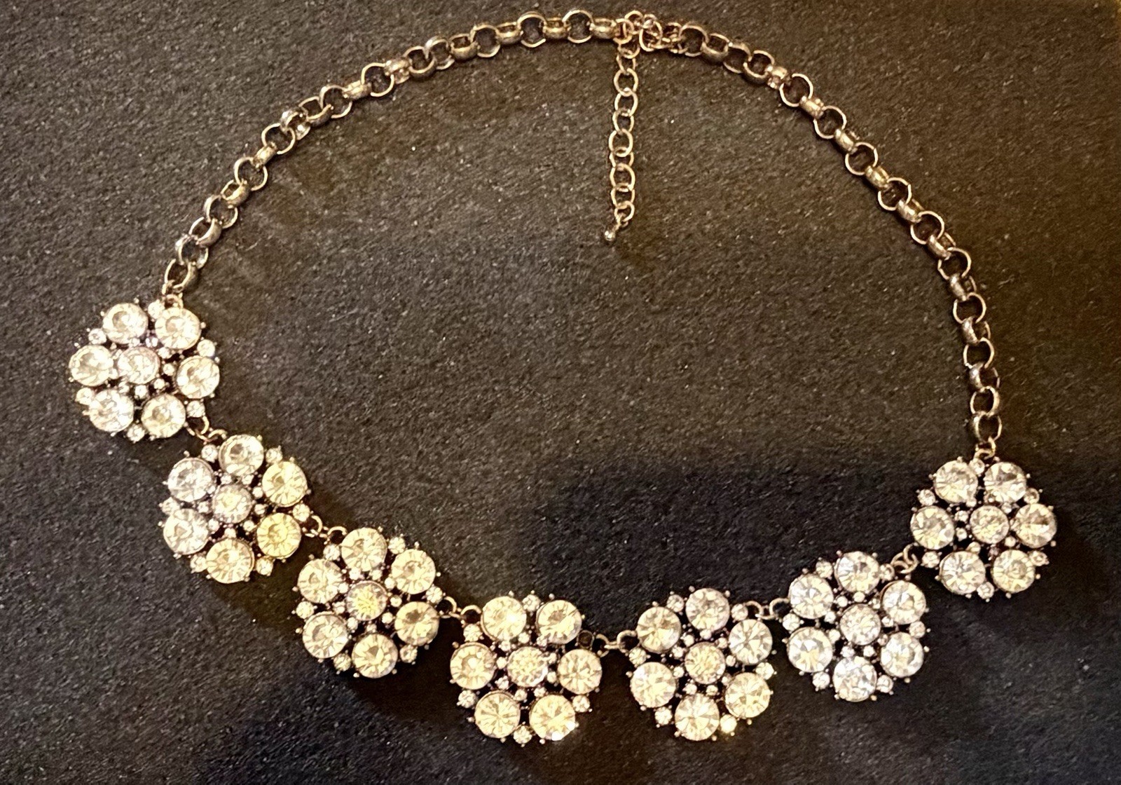 Flashy Rhinestone Statement Necklace - image 1