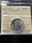 1965  ICCS Graded Canadian, 25 Cent, **MS-64** # XVK 958