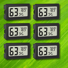 6 Pack Digital Thermometer Hygrometer Indoor Temperature Humidity Meter LCD