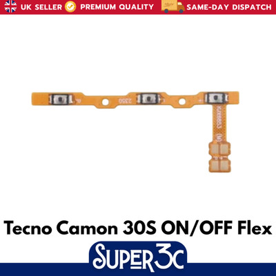 Für Tecno Camon 30S Ersatz EIN/AUS Power Lautstärketaste Flexkabel - UK Lager