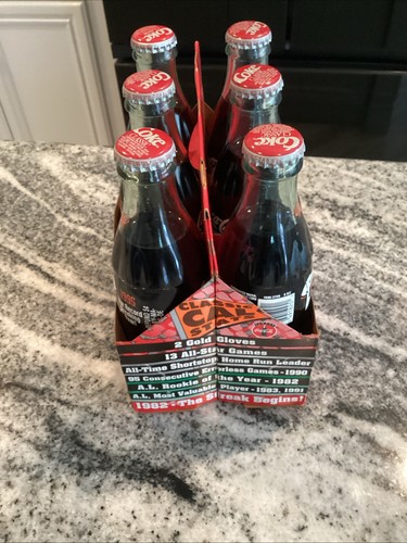 Coca Cola Coke 6 Full Bottles 1995 Orioles Cal Ripken Record Breaking Year - Afbeelding 2 van 4