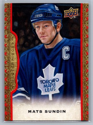 2014-15 Upper Deck Masterpieces #122 Mats Sundin Toronto Maple Leafs Red Cloth
