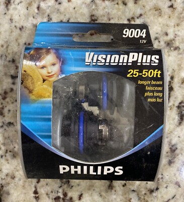Philips VisionPlus 25-50 ft Longer Beam 9004 VP S2 12V  Pair