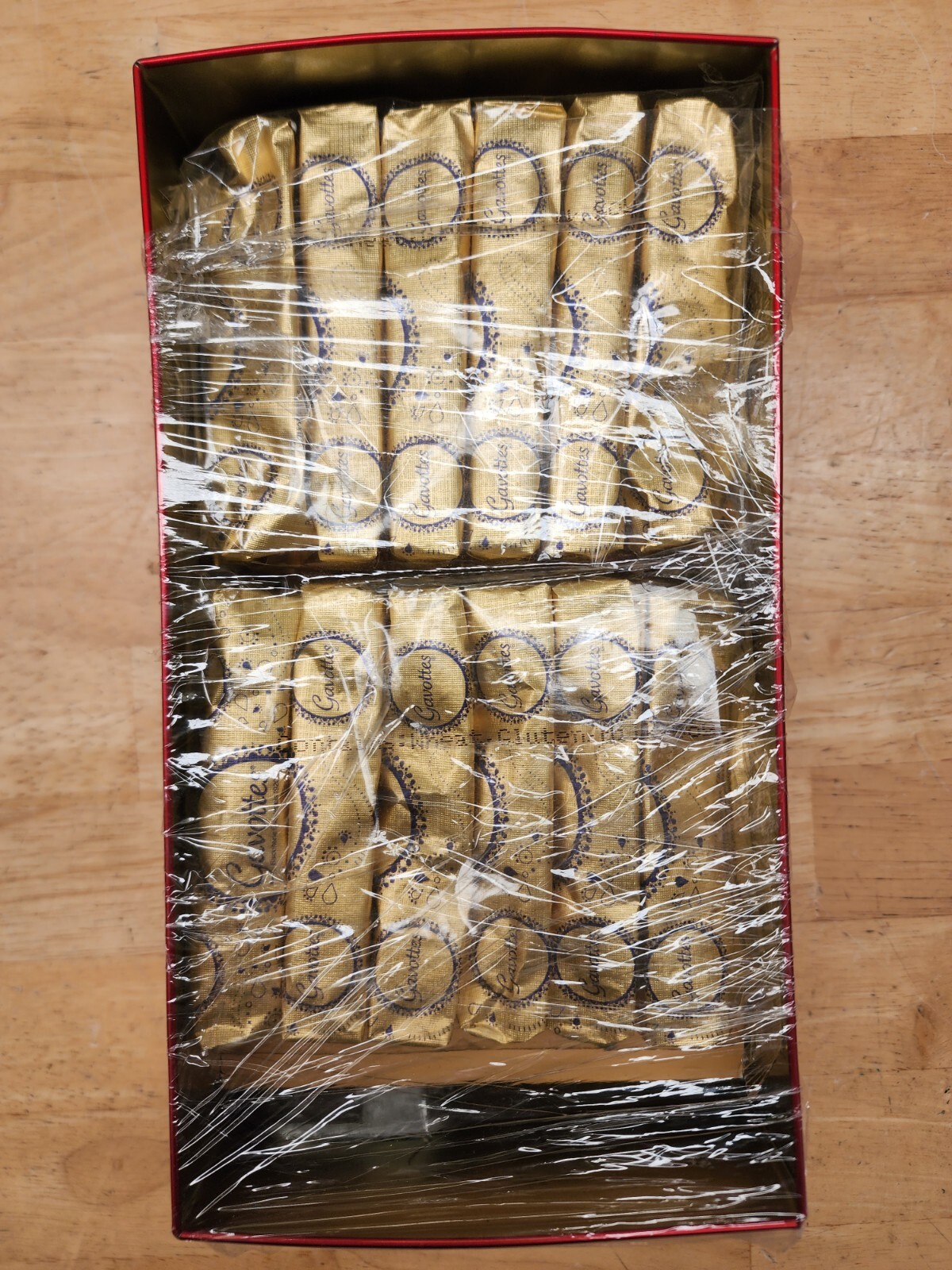 French Gavottes Crispy Crepe Dentelle, Wind up Music Tin Box, No Lids, FreePost eBay