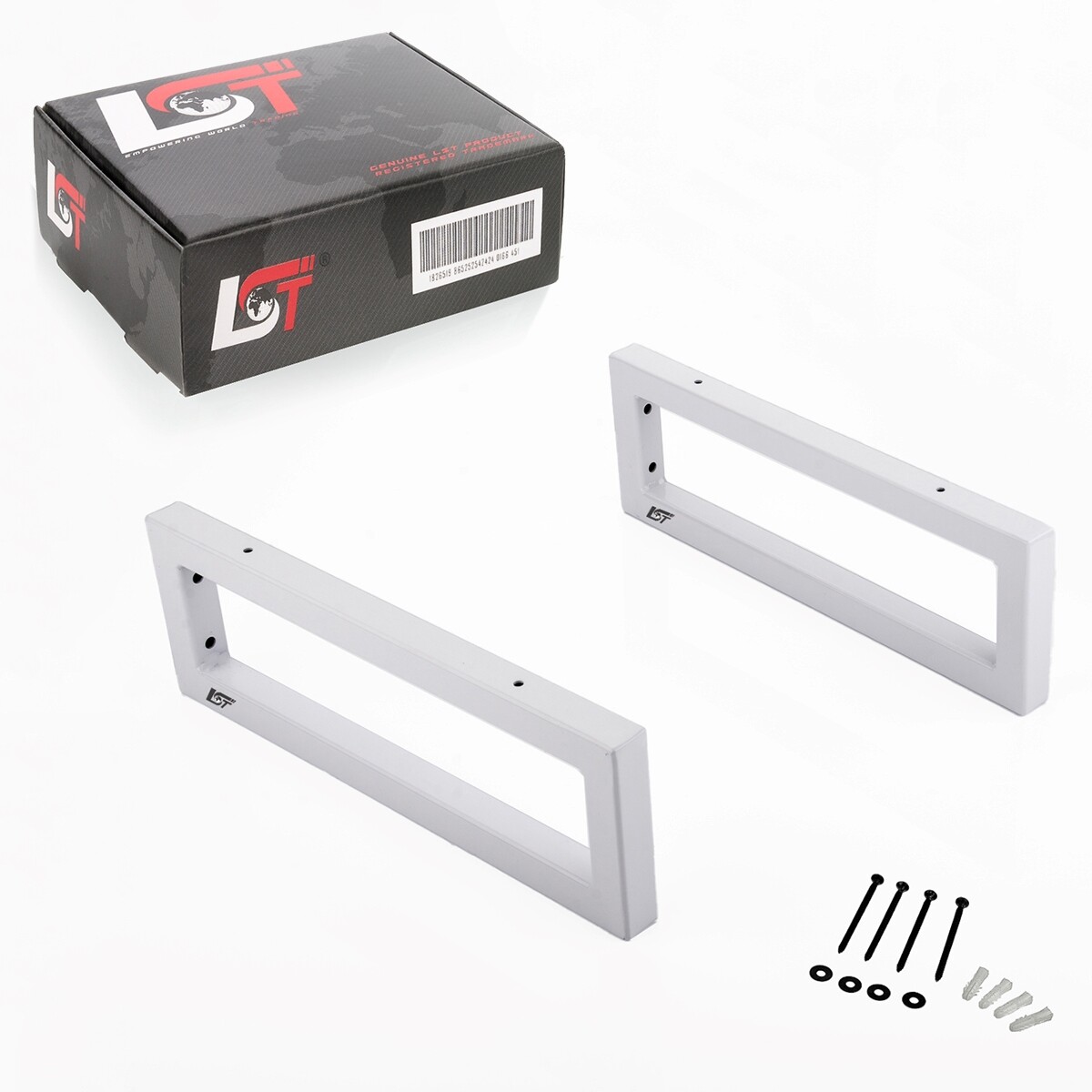 2x Wall Console Shelf Bracket Sink Holder White 45cm Wall Mount