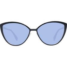 Fendi Black  Cat Eye  Sunglasses w/ Blue Lenses  Gold Details,