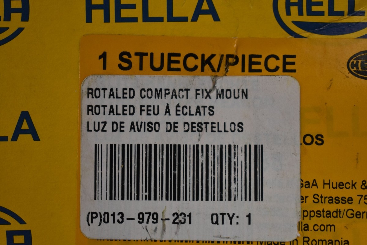 Luce LED HELLA RotaLED Compact - Lampeggiante Gialla 12V/24V Per Veicoli