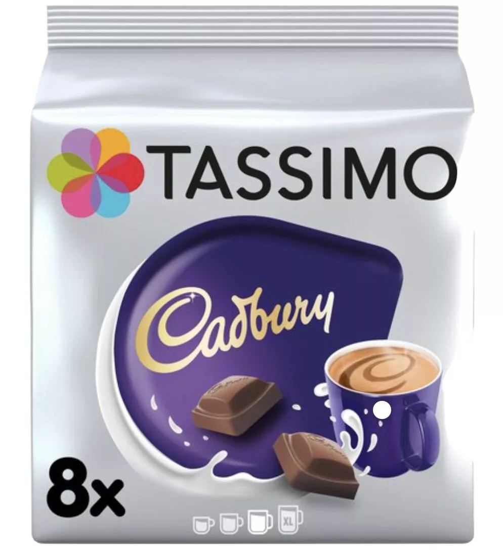 Tassimo Hot Chocolate Pods Cadbury Or Milka T-Discs Pack of 8