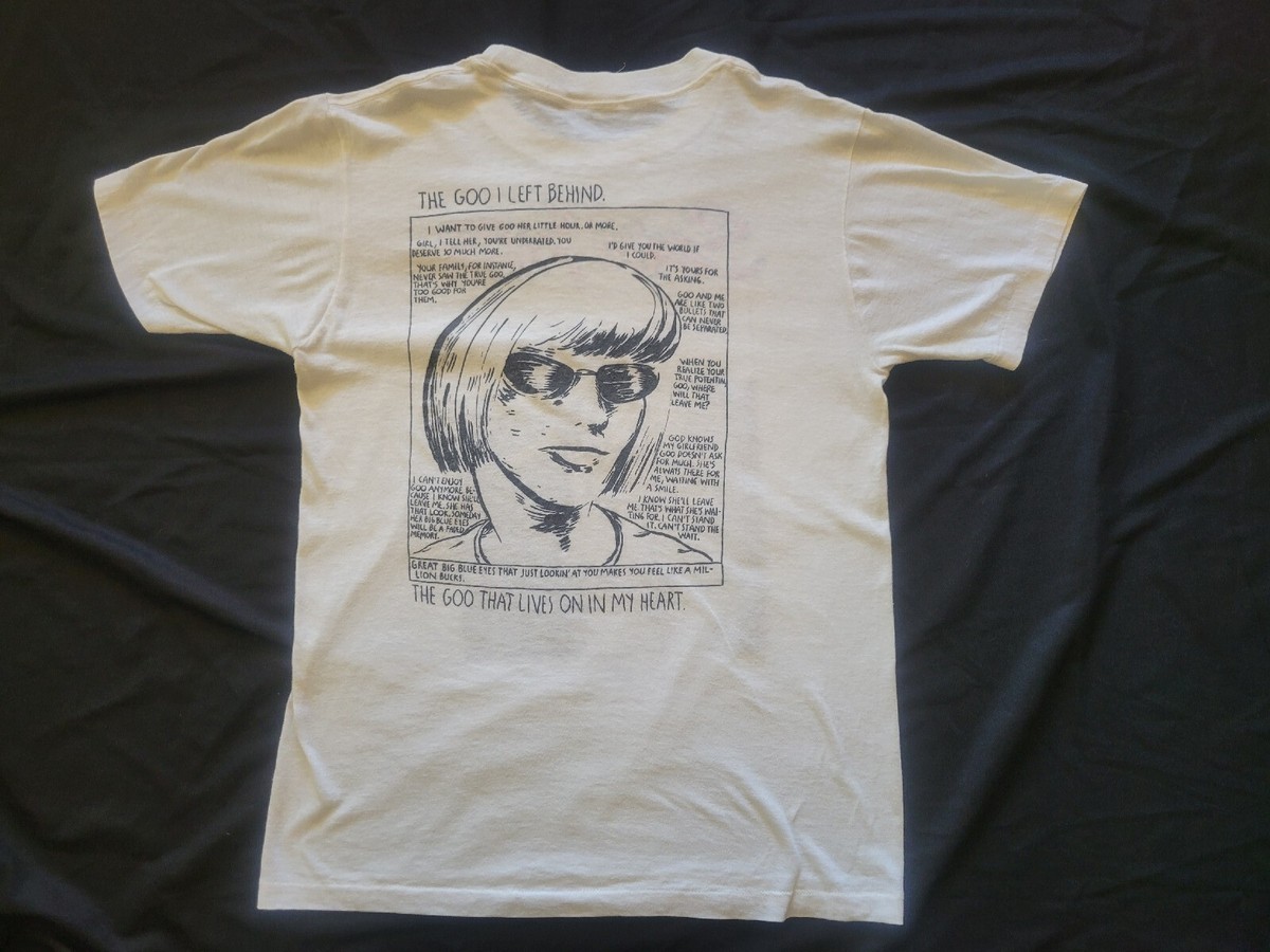 1991 True Vintage Sonic Youth Goo Pettibon T-Shirt Size M 1991 True Vintage Sonic Youth Goo Pettibon T-Shirt Size M