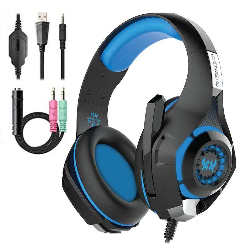 GAMING HEADSET HEADPHONES 3.5MM LED MIC FOR PC LAPTOP PS3 PS4 PS5 XBOX ONE NEW