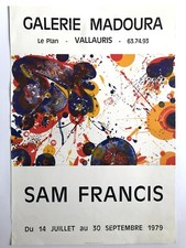 Sam FRANCIS (d'après) Galerie Maudoura, 1979. Affiche originale