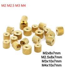 Knurled Thumb Nuts M2 M2.5 M3 M4 Through Hole Brass Round Hand Grip Knobs Nuts