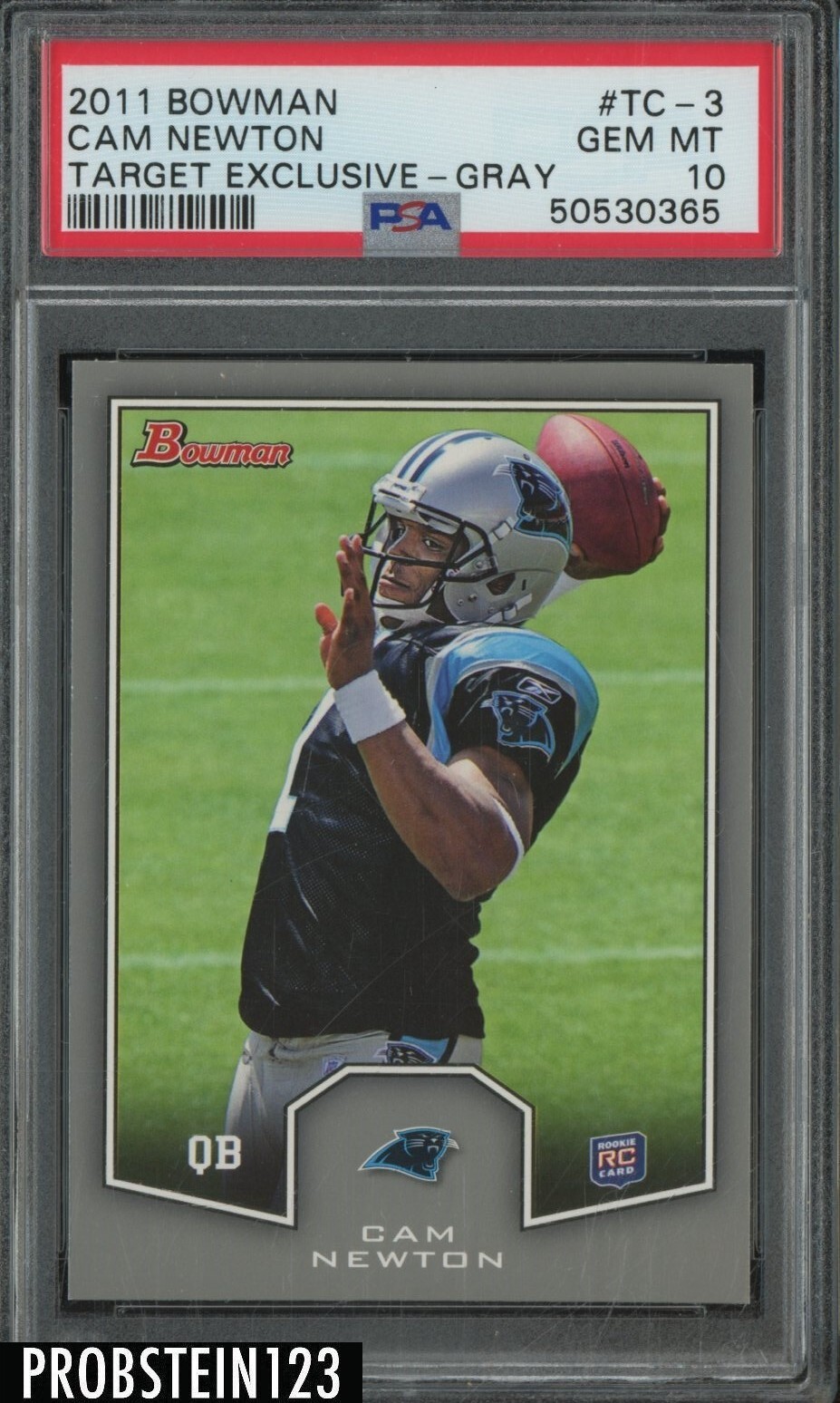 Cam Newton Bowman Target Exclusive #TC3 Gray