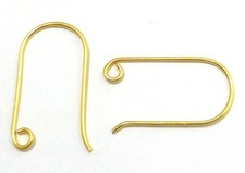 70 Pcs 22X10mm Earring Finding Wire Components 18k Gold Plated mi-1074