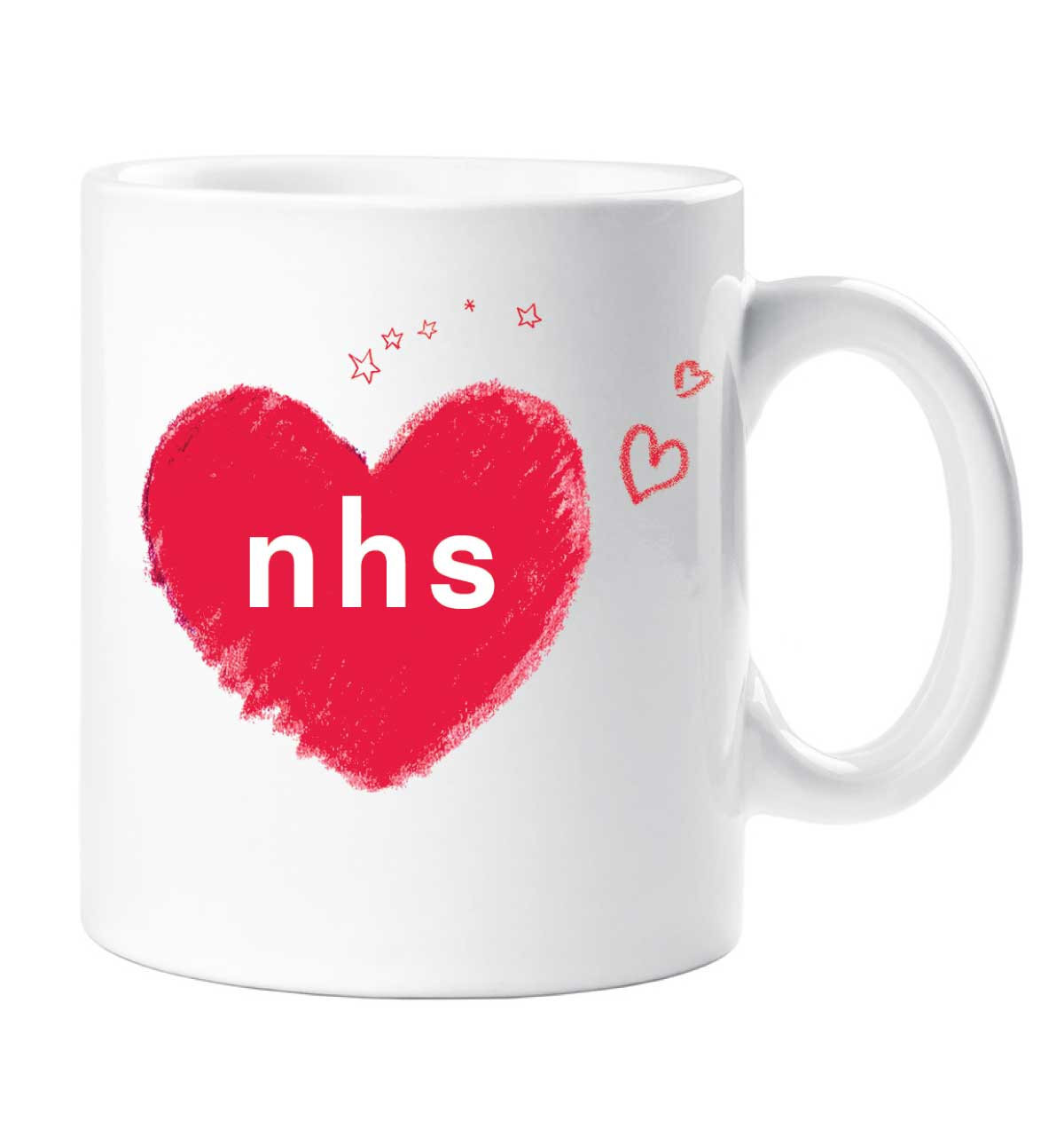 NHS Heart Mug for Doctors Nurses Rainbow Design Gift