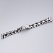 For Casio MDV106 MDV107 Solid Curved End Silver Jubilee WatchBand Bracelets 22mm