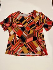 VTG Giorgio Fiorlini Collection Made In USA, Short Sleeve Top Size L