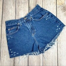 Vintage Riders Distressed High Waisted Jean Shorts Petite Size 6P