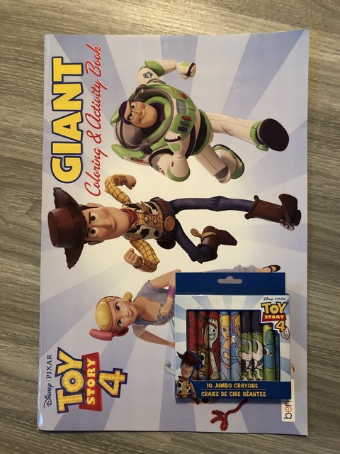 Toy Story 4 Giant Color & Activity Book & 10 Jumbo Crayons Brand New | eBay