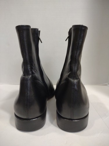 Bespoke Custom Siam Leather Black 8" Dress Boot Full Leather Men's 10M EUC $499 - Picture 5 of 22