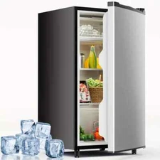 ZUNMOS 3.2 Cu Ft Mini Fridge with Freezer Adjustable Thermostat for Kitchen
