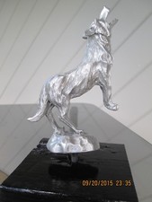 Rare Wolf Howling Coyote Yellowstone Ratrod Hotrod Car Hood Ornament