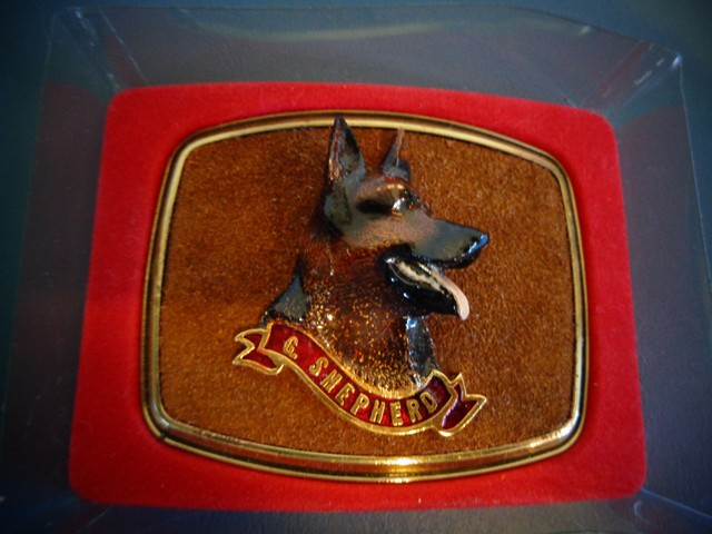 german shepherd belt buckle