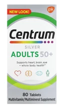 Centrum Silver Adults 50+ Multivitamins Multimineral Supplement - 80Tablets