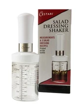 Cestari Original Salad Dressing Shaker: Premium Borosilicate Glass Bottle wit...