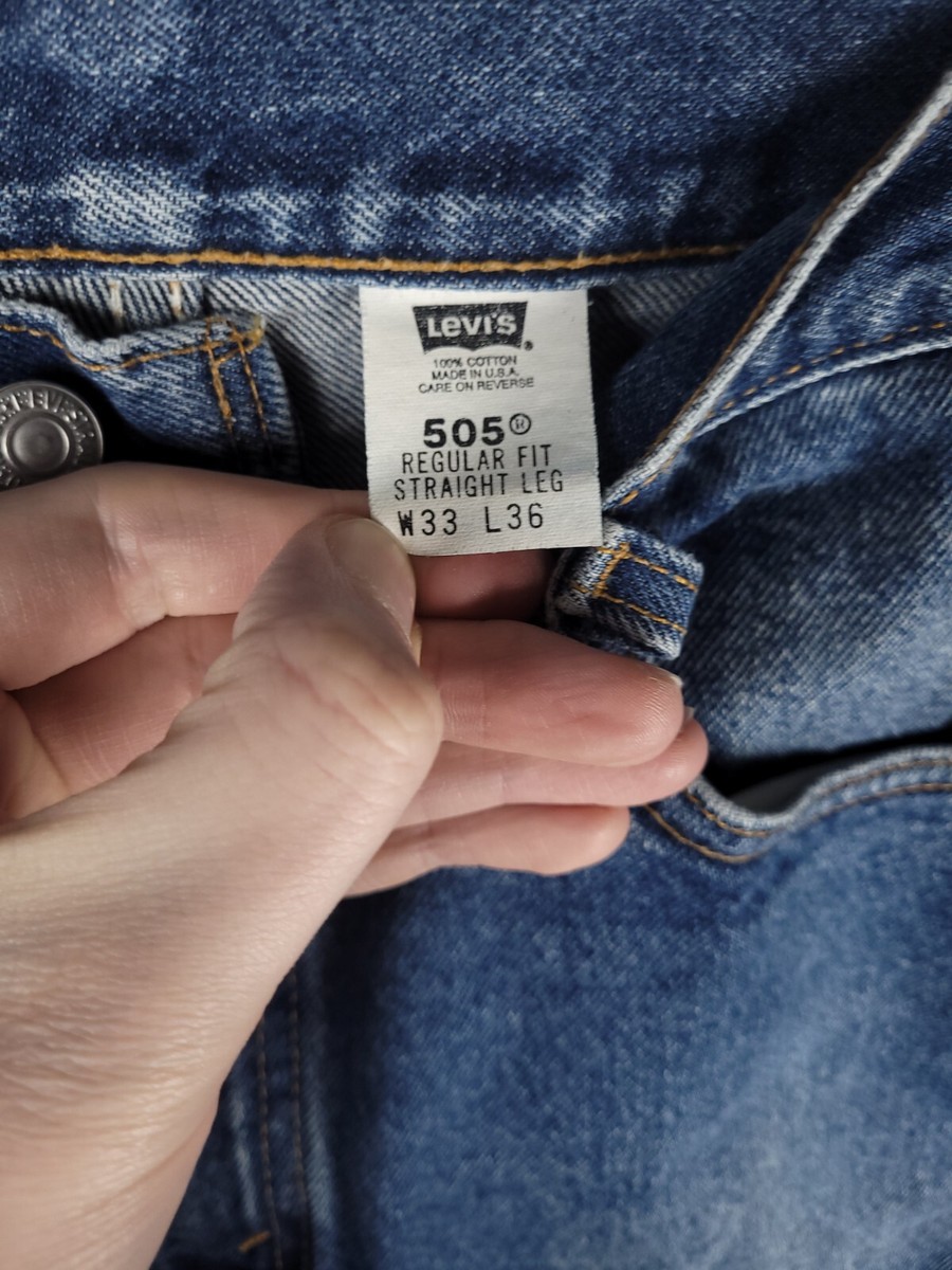 VINTAGE Levi's 505 Jeans Men's 31x34 (ACTUAL) Blue Denim VINTAGE Levi's 505 Jeans Men's 31x34 (ACTUAL) Blue Denim