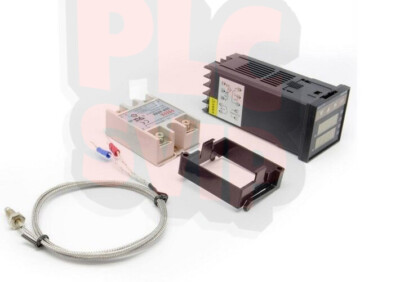 NEW Digital PID Temperature Controller Thermostat REX-C100 + Max.40A SSR Relay K