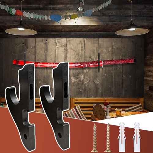 Wandhalterung Holz Schwertständer Halter Schwert Haken Aufhänger verstellbare Display Racks - Bild 12 von 12