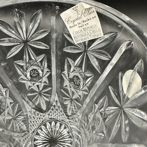 Böhmische tschechische 24 / Kristall handgeschnittene Vase - Bild 5 von 11