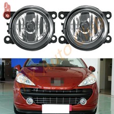 2x Fog Lights Bumper Lamps For Peugeot 207 307 407 607 3008 Sw Cc Van 2000-2013