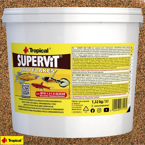 Tropical Supervit Mini Flakes 3L Flockenfutter Aquarium Fischfutter-image