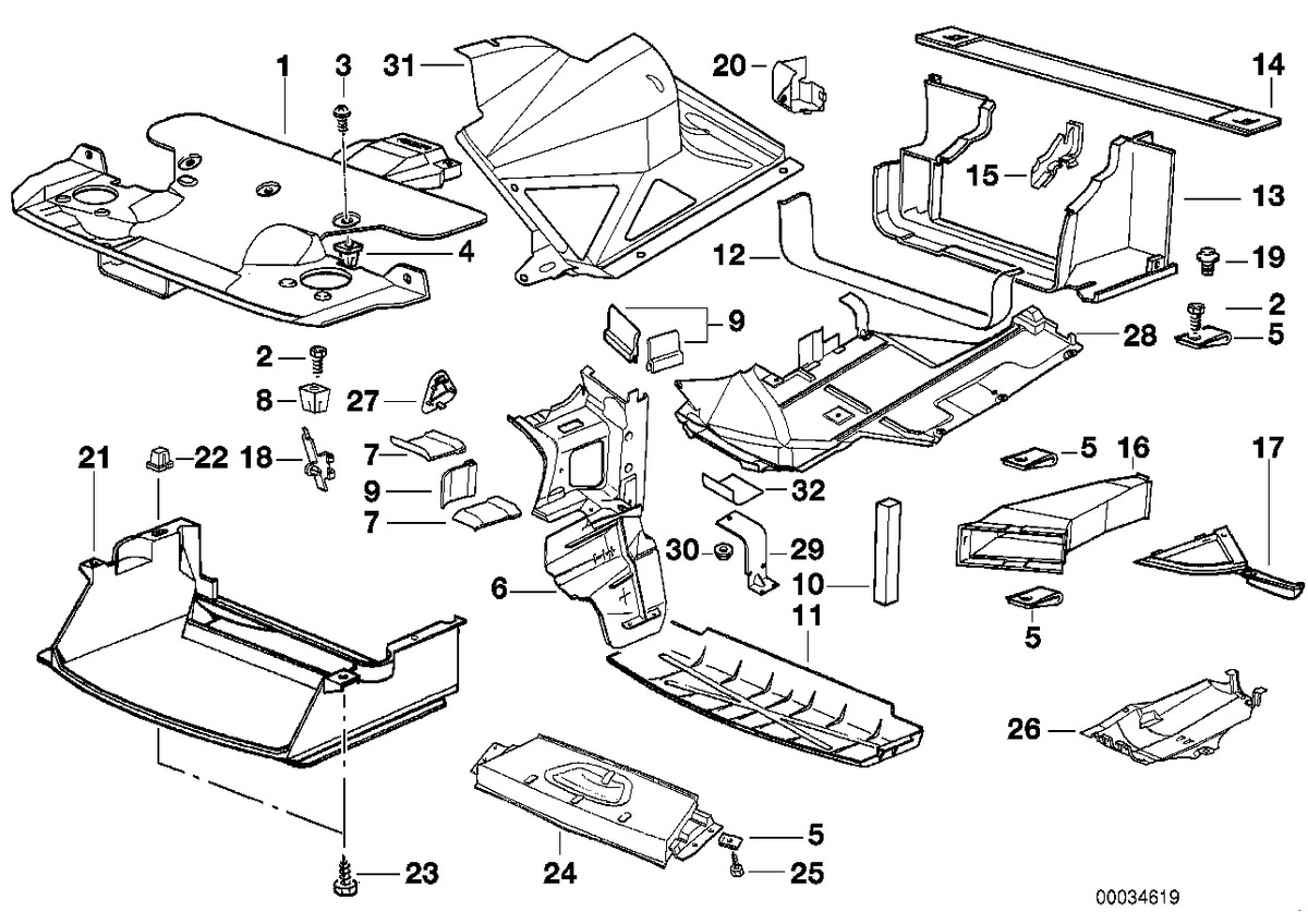 ORIGINAL BMW Abdeckung Spirtzschutz Kraftstofffilter 3er E36  
