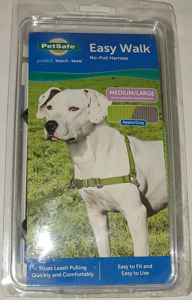 PetSafe Easy Walk Harness Medium/large Apple Green/grey for Dogs