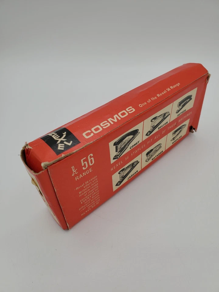 Vintage Rexel Cosmos 56 Stapling Pliers Model 49P w/Box UK Made Chrome VTG NOS - Image 2 of 4