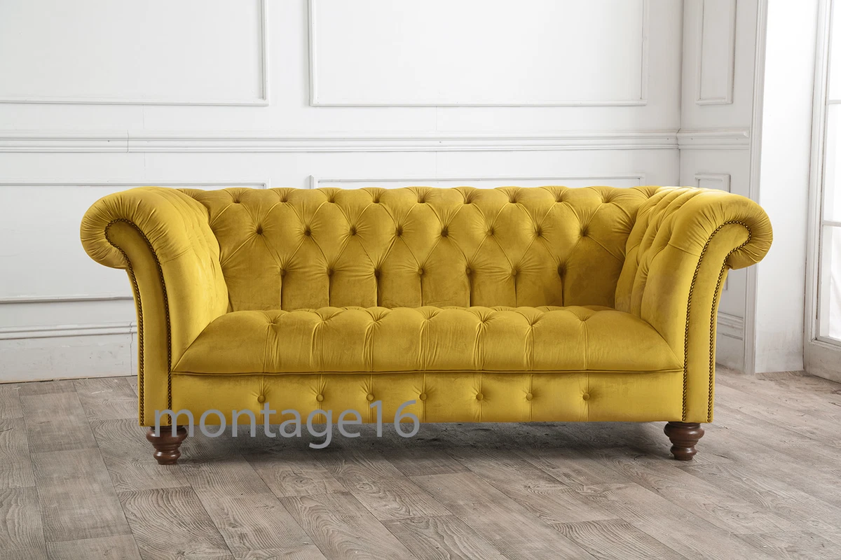 Mustard chesterfield sofa outlet