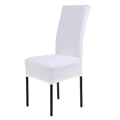 Einfarbig Polyester Spandex Esszimmer Hocker Stuhl Abdeckung Schutzhülle Weiß