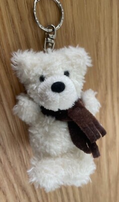NICI Bär Eisbär Plüsch 15 cm Teddybär m Halstuch Kuscheltier Schlüsselanhänger