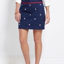EUC Vineyard Vines Embroidered Sailboat Mini Skirt, Size 6