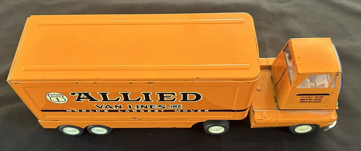 Vintage Tonka Allied Van Lines Truck Tractor Trailer Pressed Steel