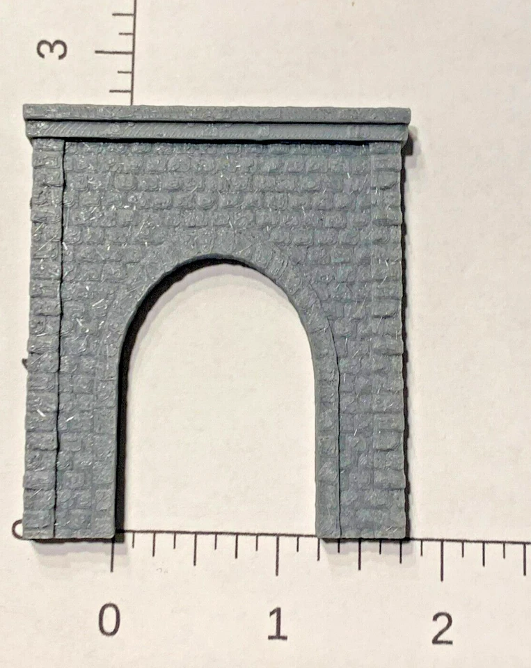 Portal de túnel de tren único de piedra escala N X2 - Paisaje de ferrocarril modelo 1:160 Foto 3 de 4