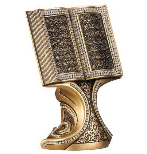 Decorazione tavola islamica | Libro aperto del Corano Al-Fatiha & Surah Al-Baqarah | oro 180-3S - Foto 2 di 5