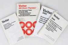 VIVITAR FLASH MANUALS, SET OF 4